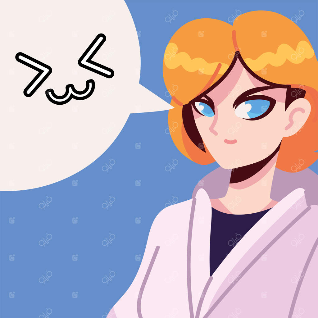 گفتگوی دختر انیمه‌ای