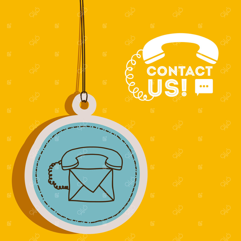 طرح مرکز تماس با پس‌زمینه زرد