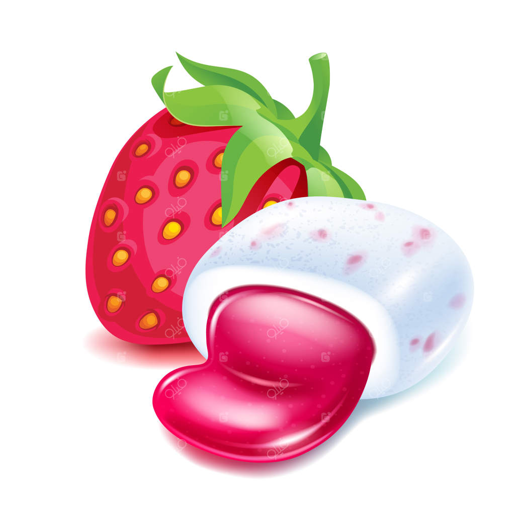 آدامس واقع‌گرایانه با مغز میانی.