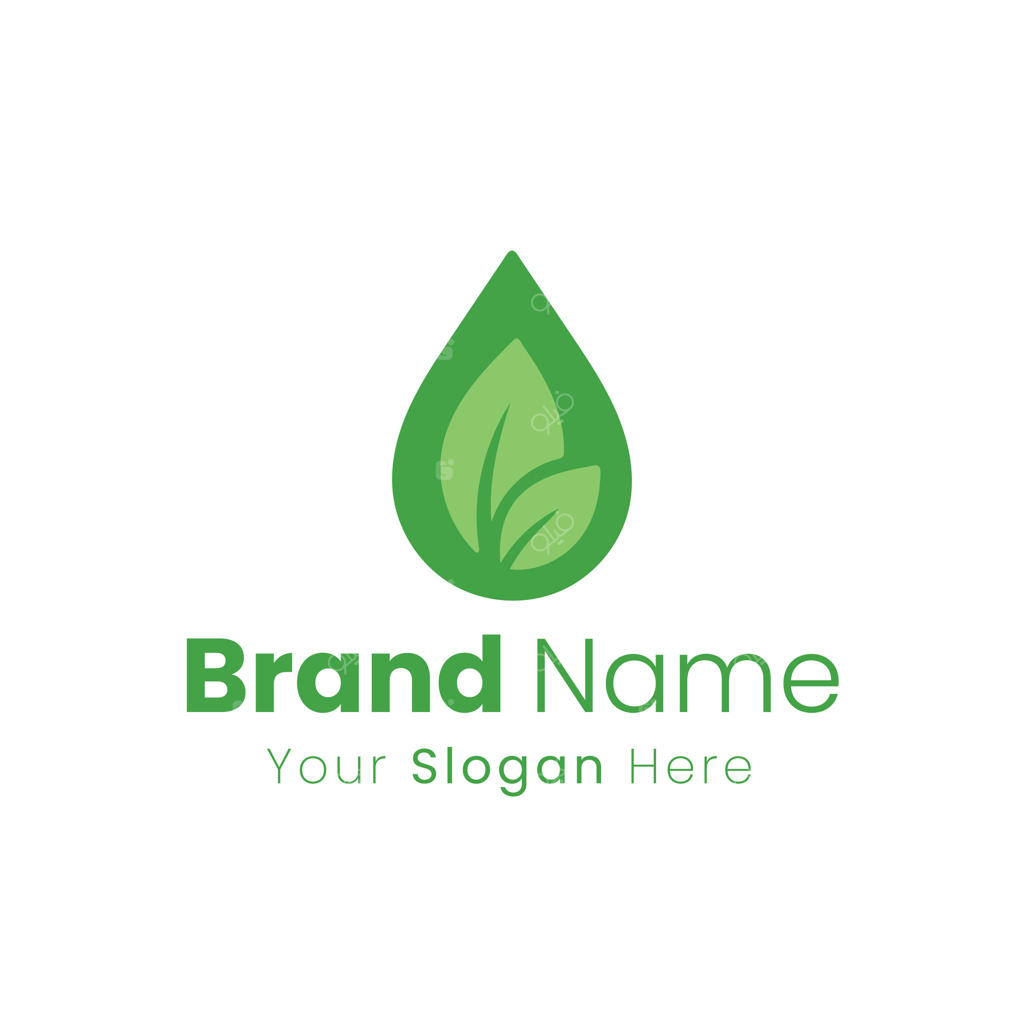 طراحی لوگوی برگ سبز سازگار با محیط زیست برای هویت برند و راه‌حل‌های تجاری