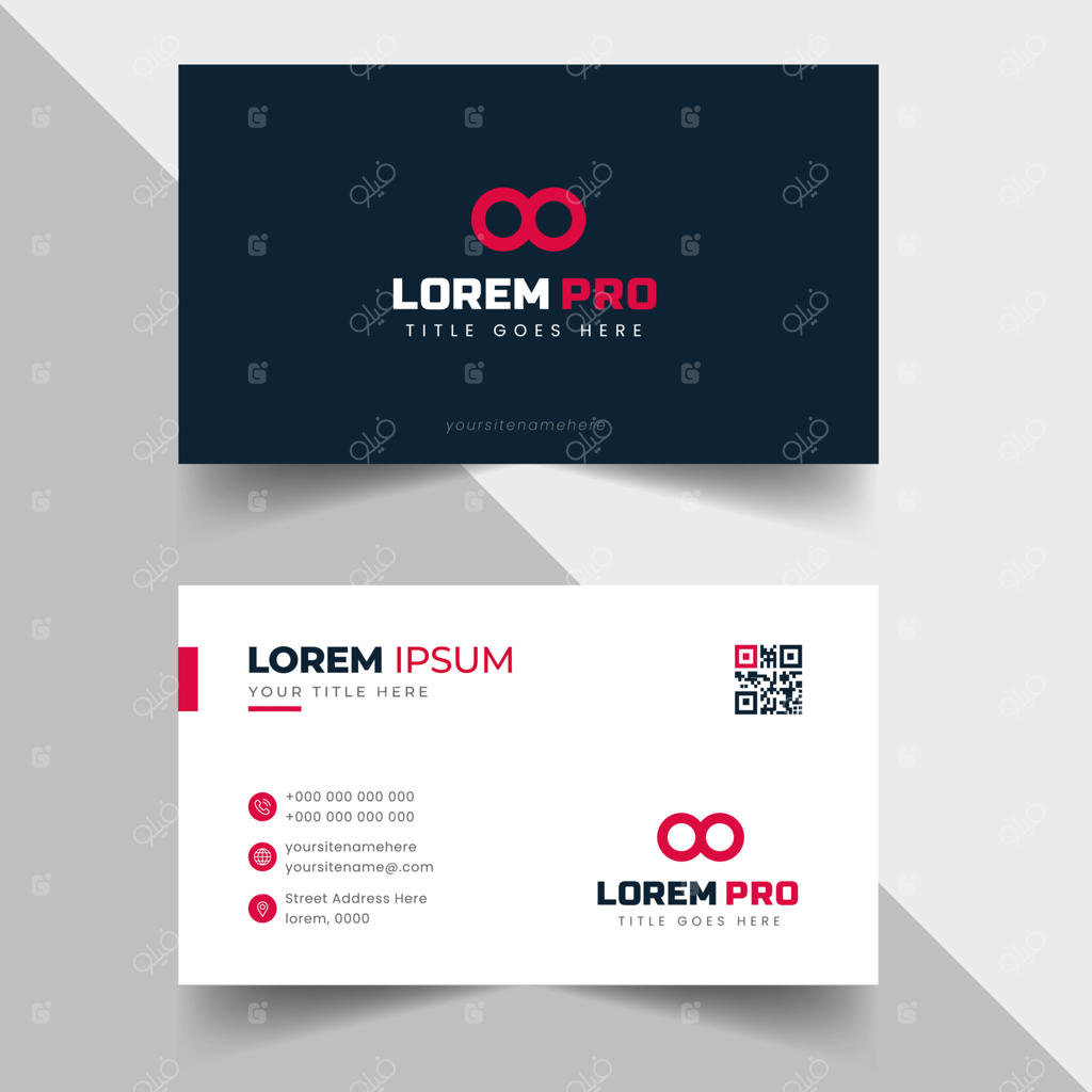 قالب طراحی کارت ویزیت مدرن و خلاقانه با اشکال منحصر به فرد و ساده