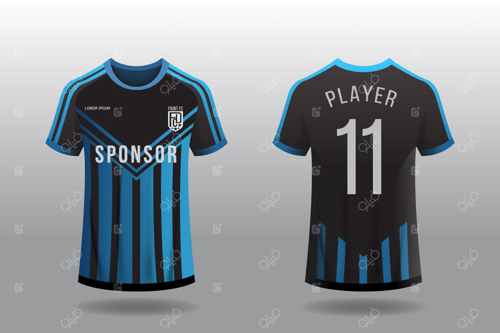 طرح تی‌شرت پیراهن فوتبال