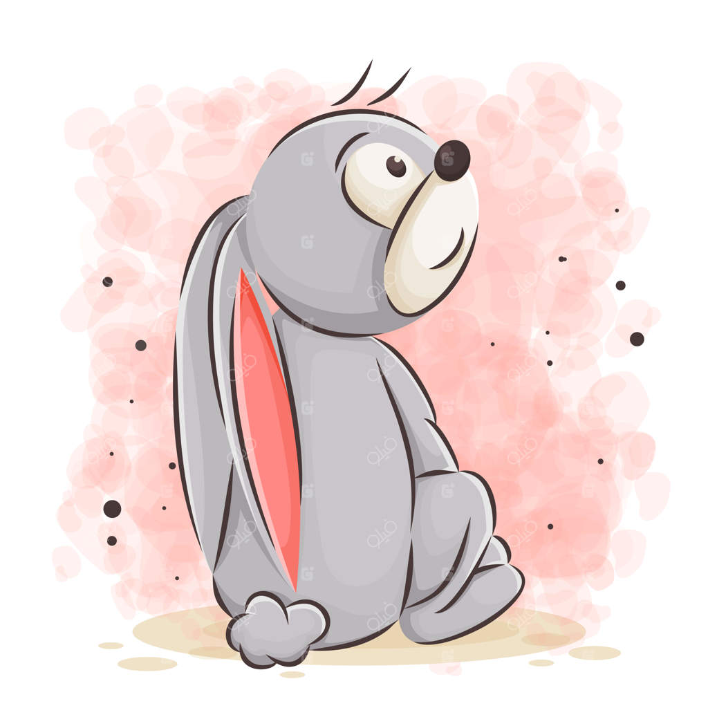 تصویر کارتونی خرگوش بامزه