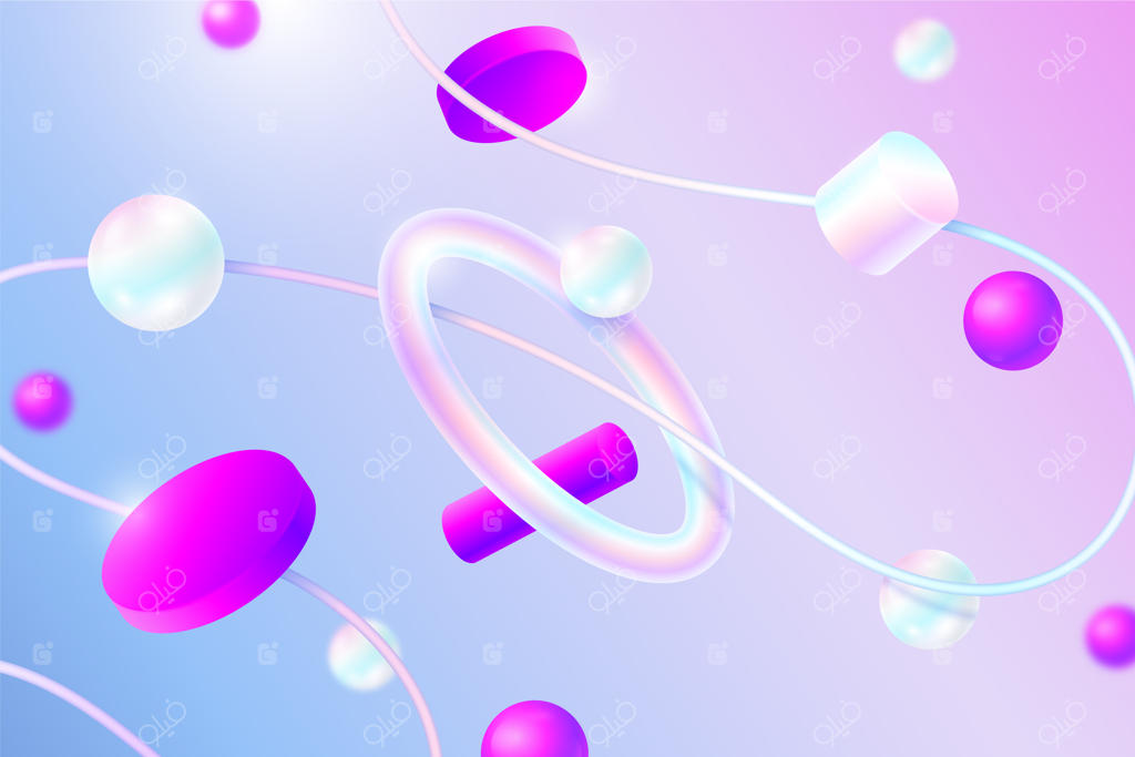 پس‌زمینه انتزاعی سه بعدی گرادیانت