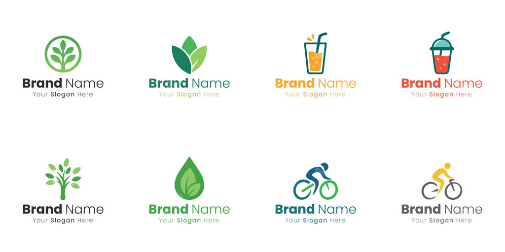 طراحی‌های متنوع لوگو با عناصر طبیعت و سبک زندگی برای توسعه هویت برند