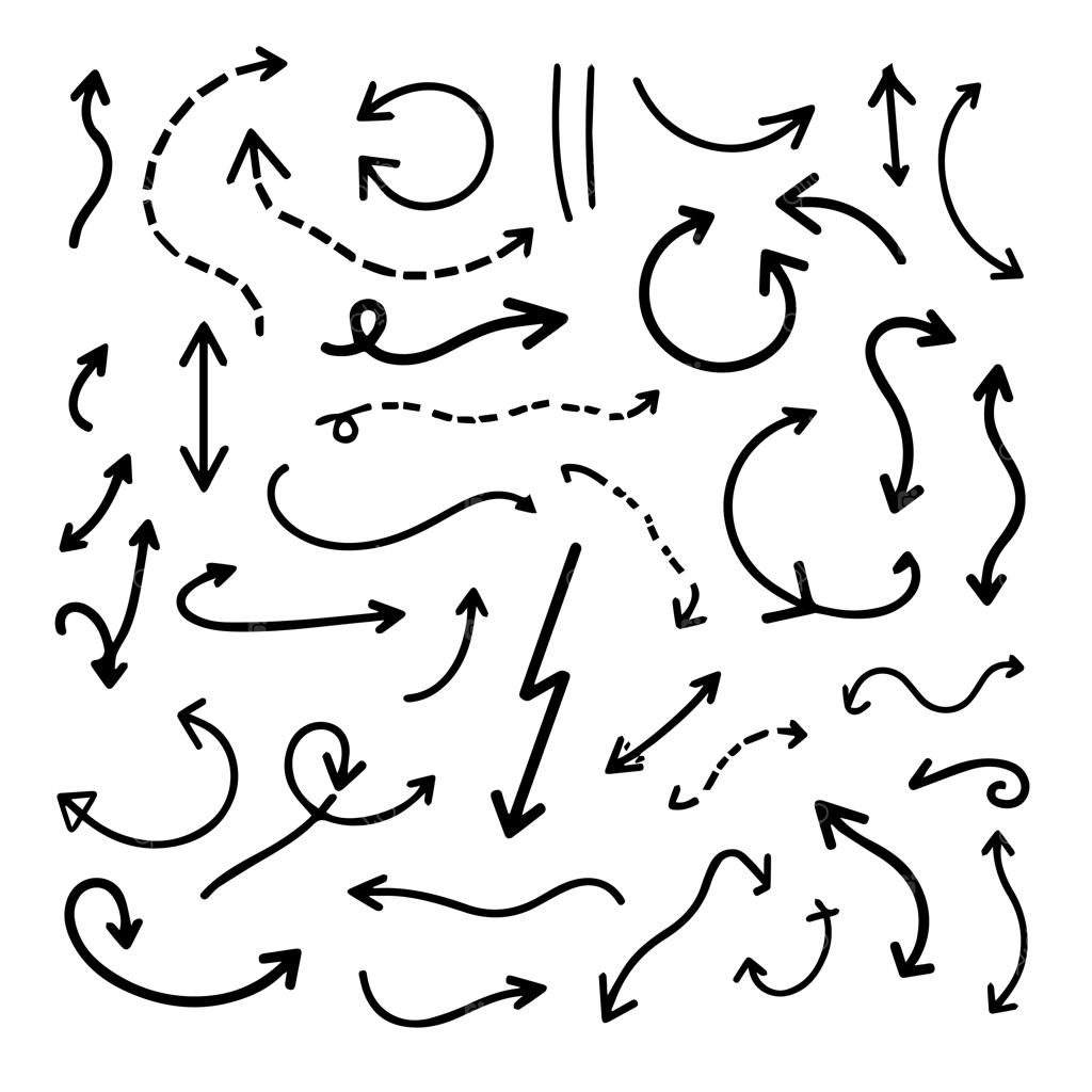 طرح سیاه و سفیدِ فلش‌ها با نوشته‌ی «نه»