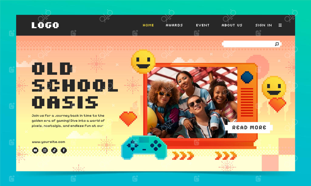 پترن طراحی پیکسل گرادینت