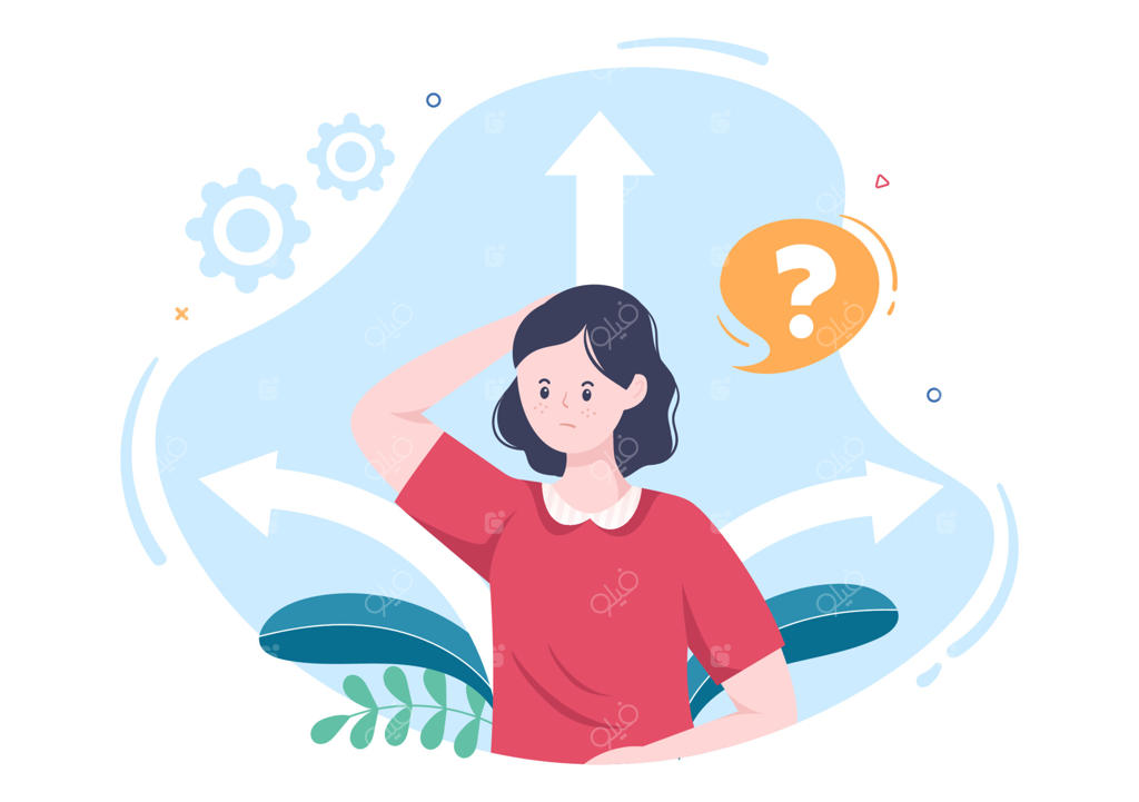 انتخاب خود را کنید یا جاده موفقیت درست را انتخاب کنید: مفهوم درهای ناشناس و جهت‌های متعدد با علامت سوال و بله یا خیر