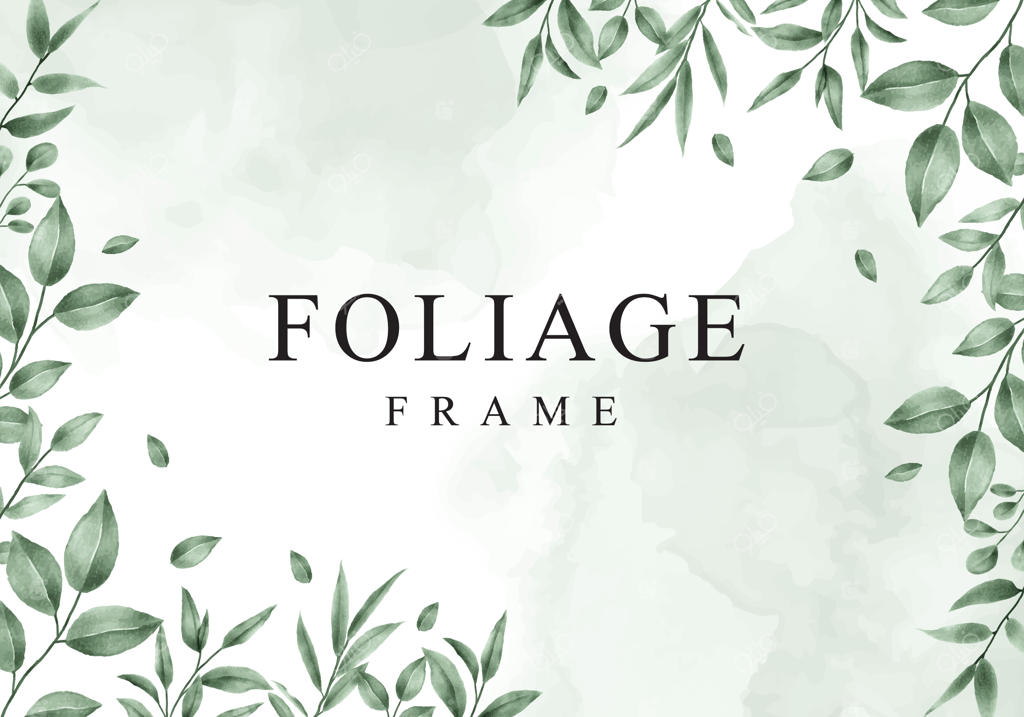 پس‌زمینه با قاب شاخ و برگ