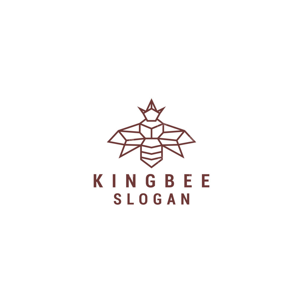 پترن طراحی لوگو هندسی زنبور شاه