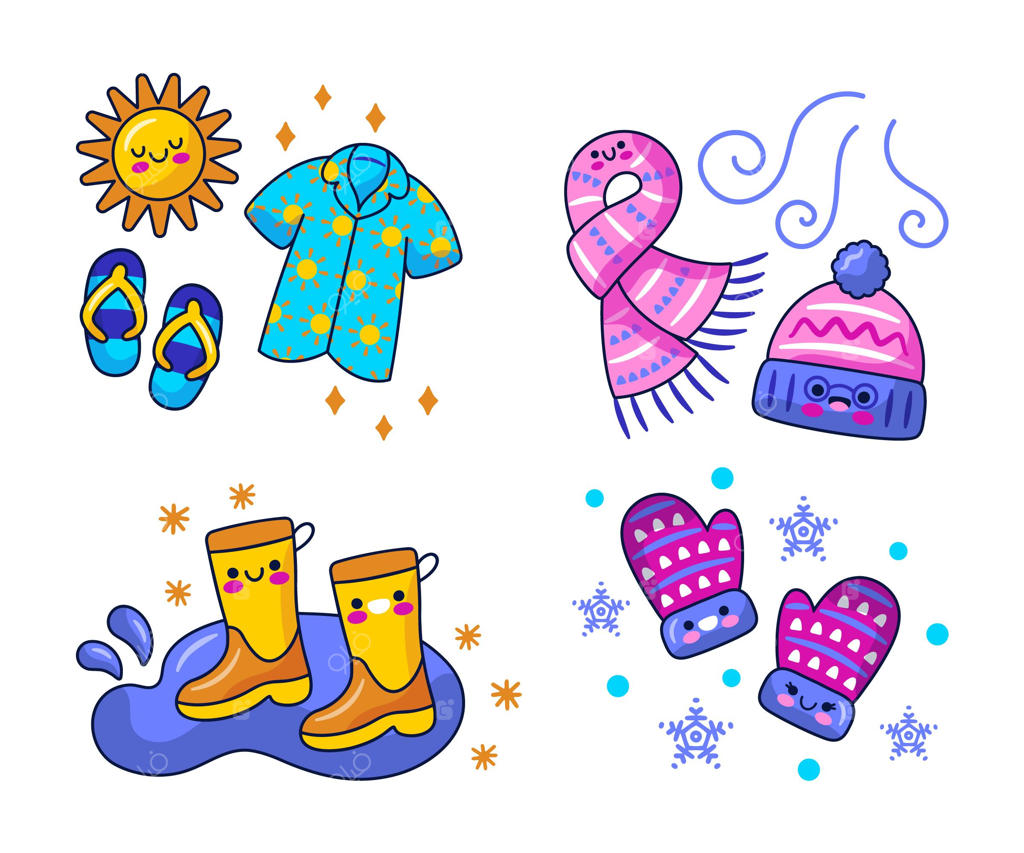 تصویر برچسب‌های آب و هوای کاوایی