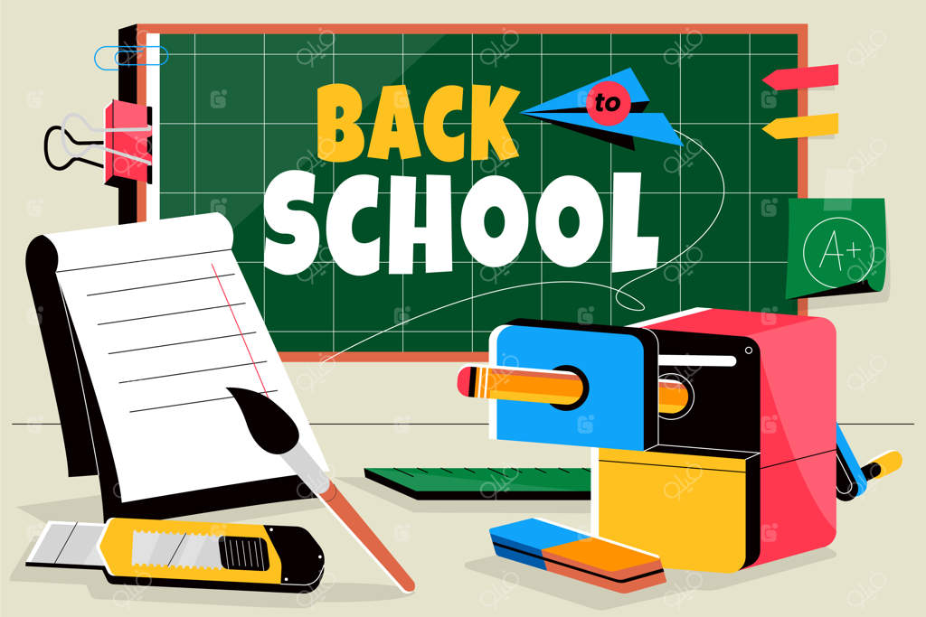 زمینه ساده برای رویداد بازگشت به مدرسه