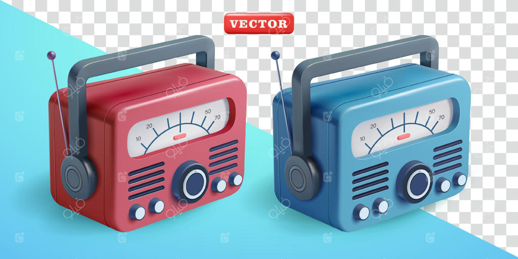 رادیوی قدیمی سه‌بعدی؛ مناسب برای طراحان و رسانه‌ها