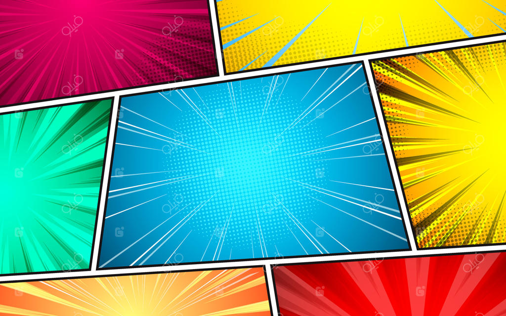 زمینه‌های کمیک متنوع برای طراحی‌های گرافیکی - پرو وکتور