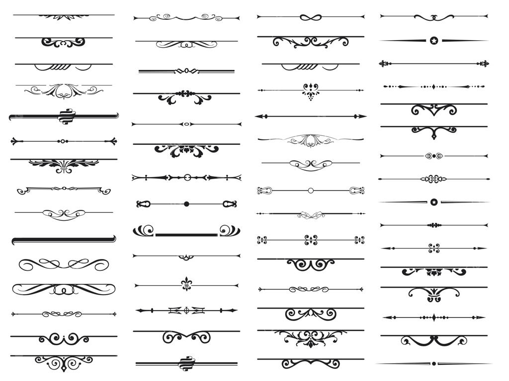 مجموعه ۶۰ وکتور جداکننده و حاشیه تزئینی اسلیمی