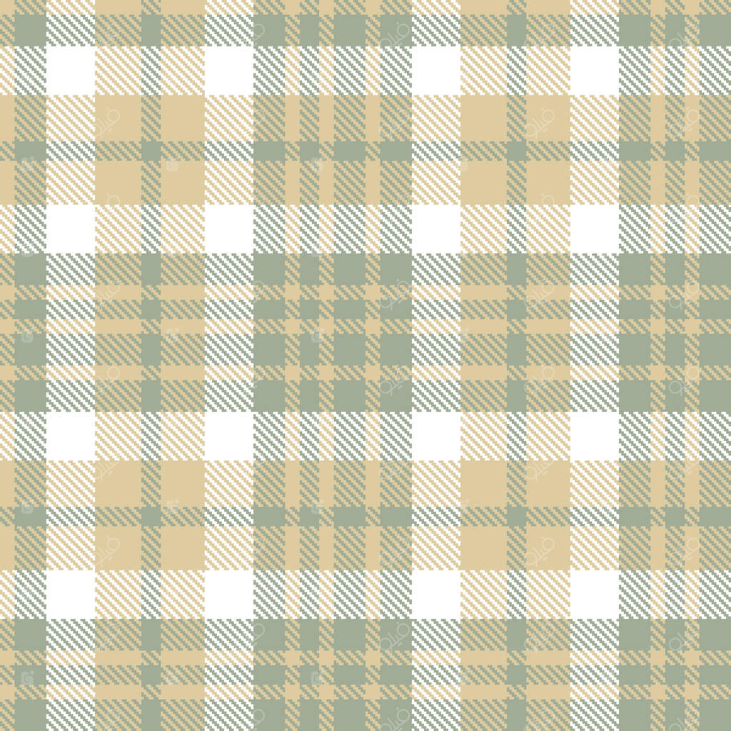 طراحی پارچه تارتان یکپارچه با ترکیب خامه‌ای عمیق مدرن و باغ نئونی