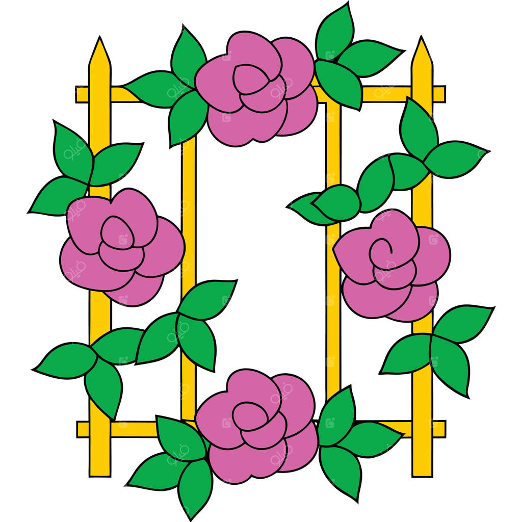 تصویر شکوفه‌های بهار گل‌های رز صورتی بر روی حصار چوبی باغ