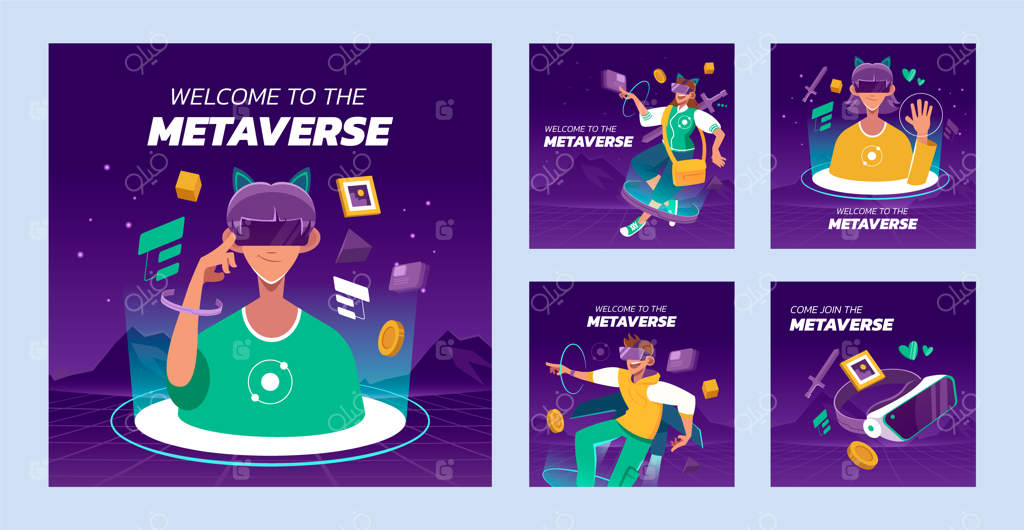 پست‌های اینستاگرامی در دنیای مجازی با طراحی ساده