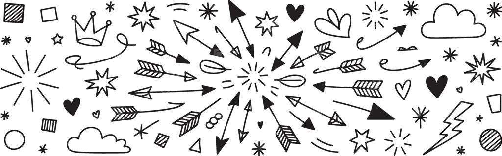 مجموعه عناصر طراحی دستی دوودل