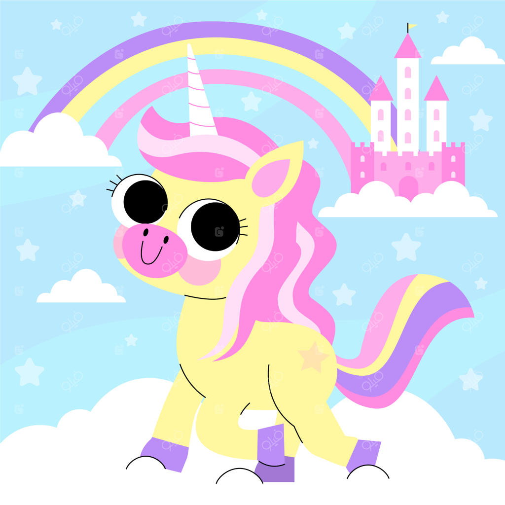 تصویر تخت و جذاب اسب تک‌شاخ