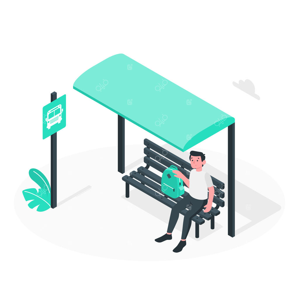 تصویر مفهومی ایستگاه اتوبوس