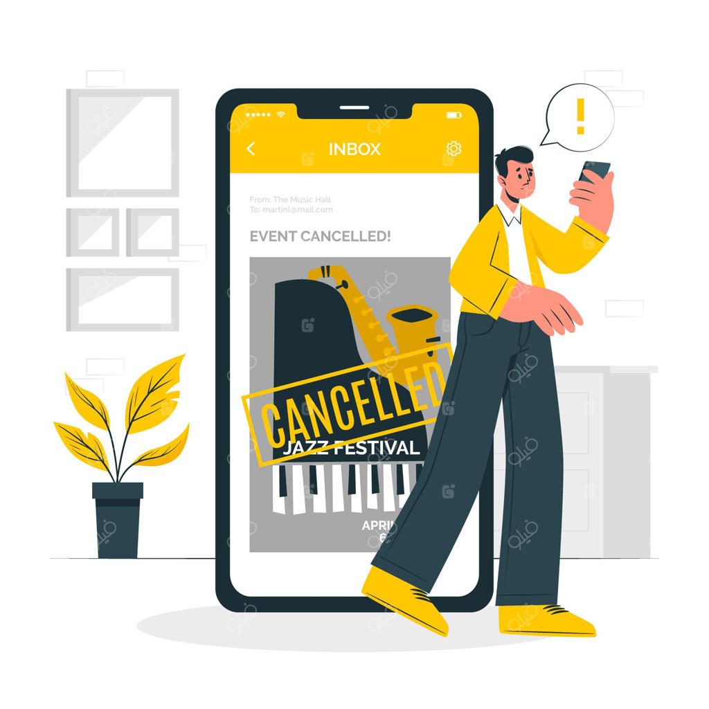 تصویر مفهومی رویداد لغو شده