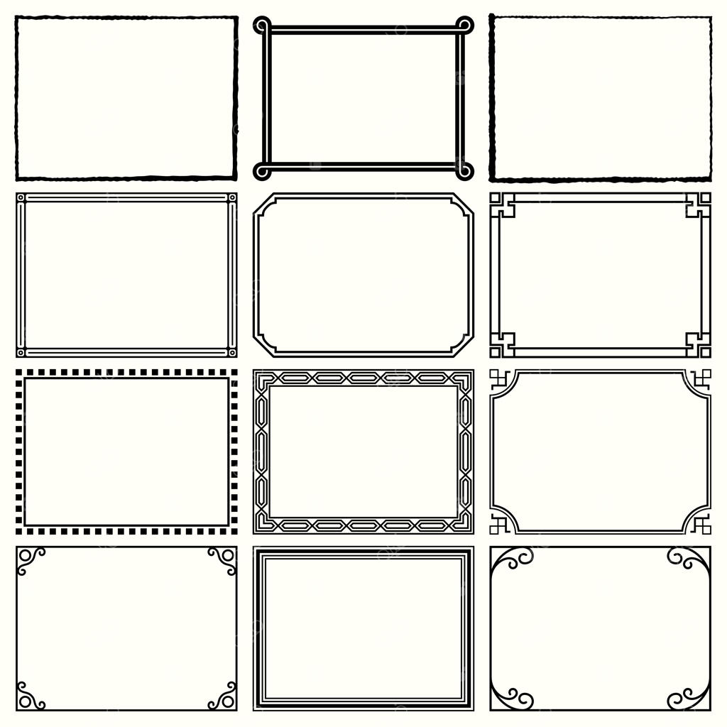 قاب‌های تزئینی ساده (مجموعه ۱۱)
