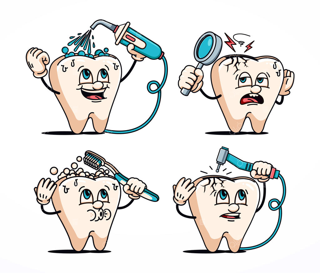 شخصیت کارتونی مراقبت از دندان: مناسب برای سلامت و آموزش