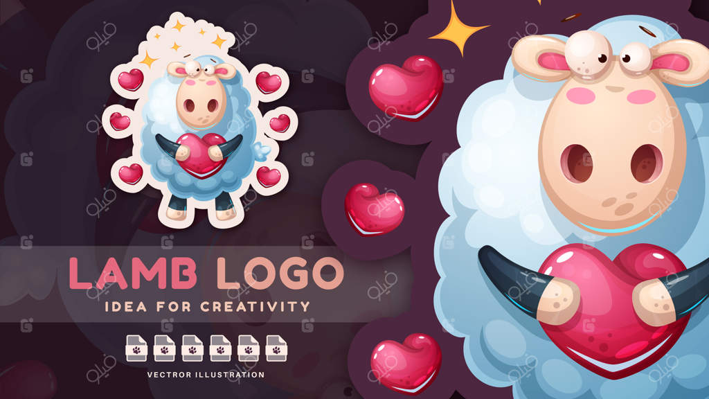 شخصیت کارتونی بره با قلب