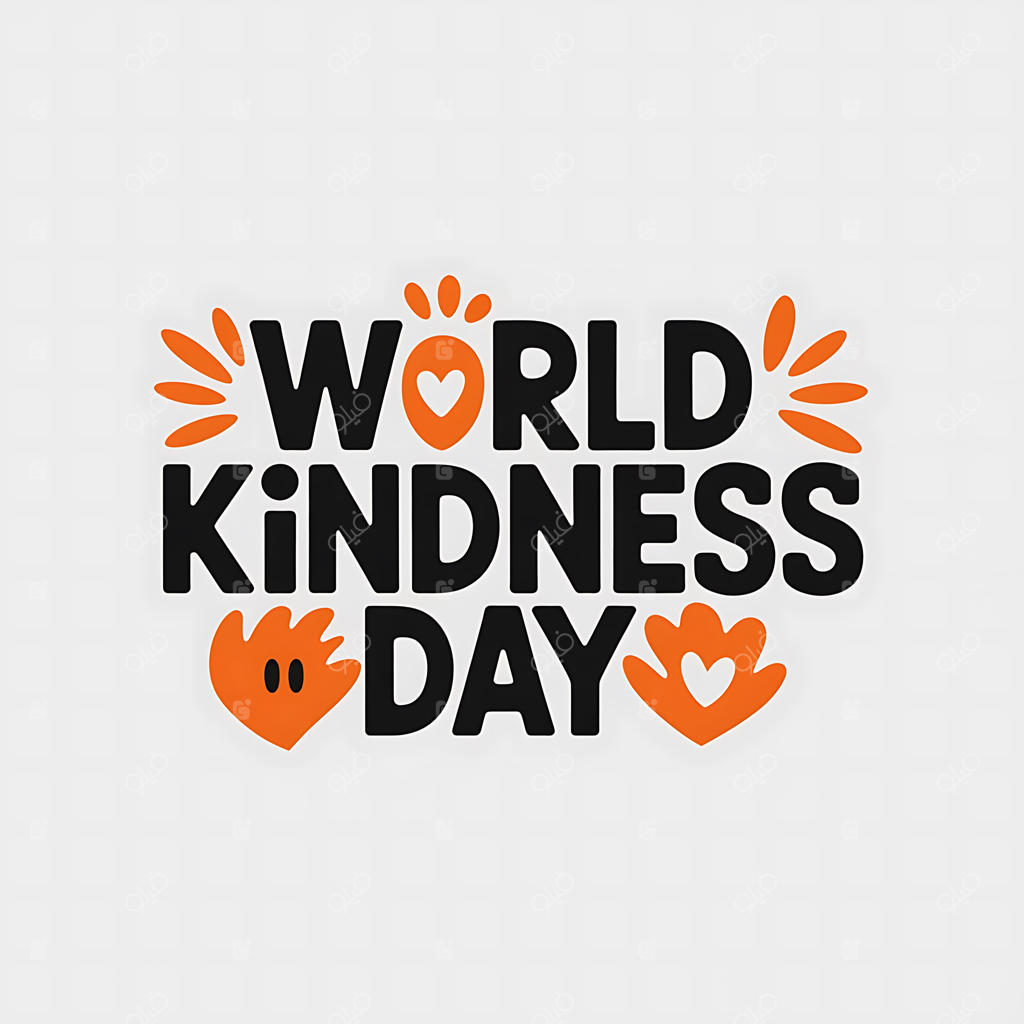 طراحی تایپوگرافی تی‌شرت برای روز جهانی مهربانی