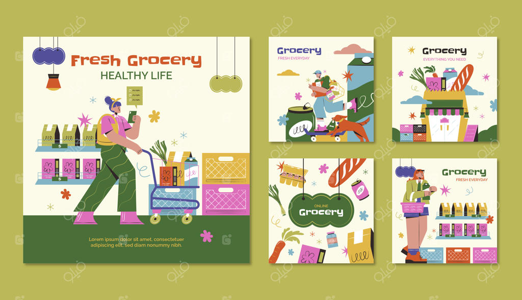 طراحی قالب فروشگاه مواد غذایی