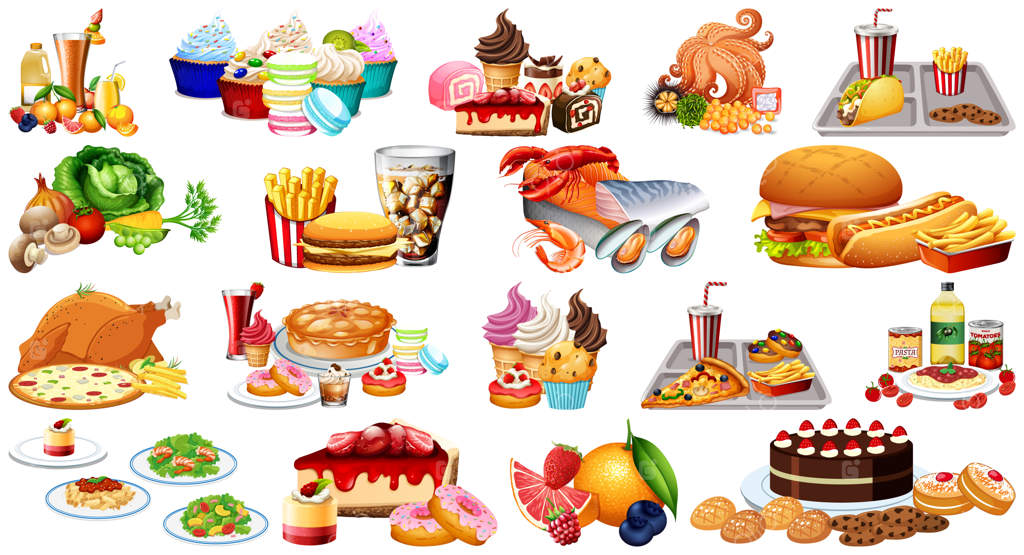 مجموعه غذاها و نوشیدنی‌ها