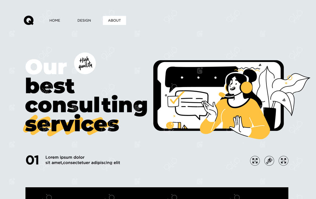 پترن اسلاید ارائه یا طراحی صفحه فرود وب‌سایت - مفاهیم تصویری برای کسب‌وکارها