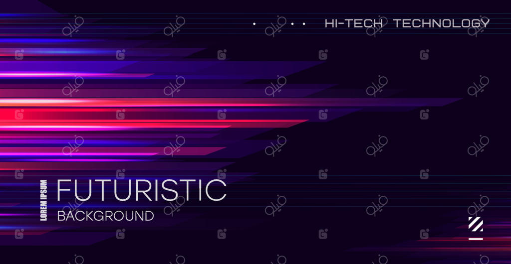 پس‌زمینه خطوط تکنولوژی آینده‌نگر با افکت نور. قالب طراحی انتزاعی برای بروشور، تراکت، مجله، کارت ویزیت، برندینگ و بنرها.