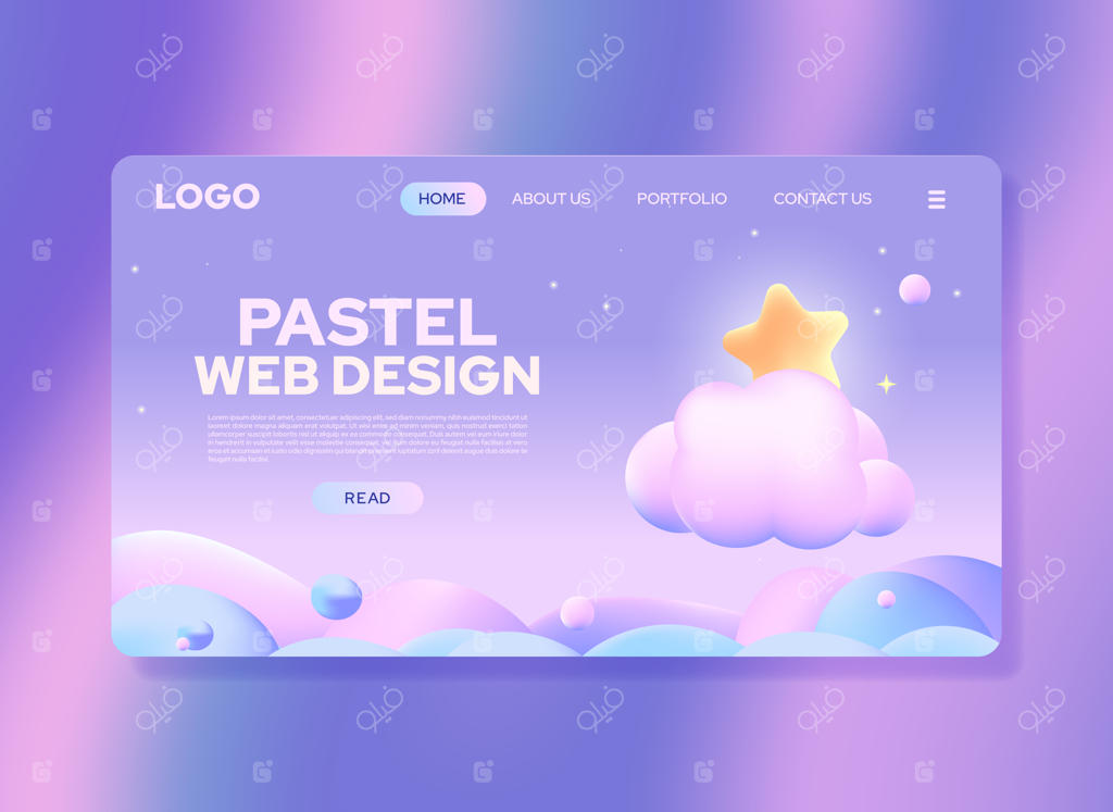 ابرهای نرم، آسمان شب و ستاره‌ها در صفحه اصلی