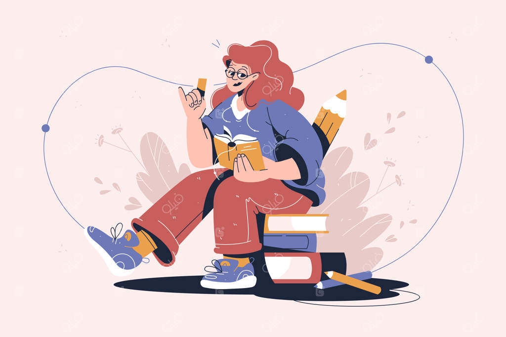 دانش‌آموزان در حال آماده‌سازی برای امتحان در پس‌زمینه سفید