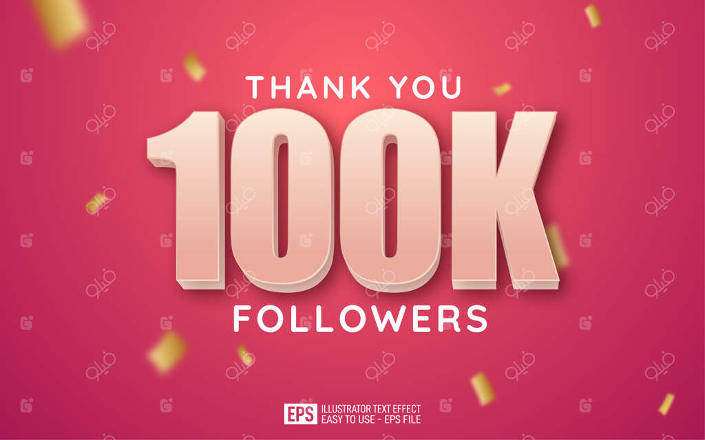 متنی برای تشکر از 100 هزار دنبال‌کننده