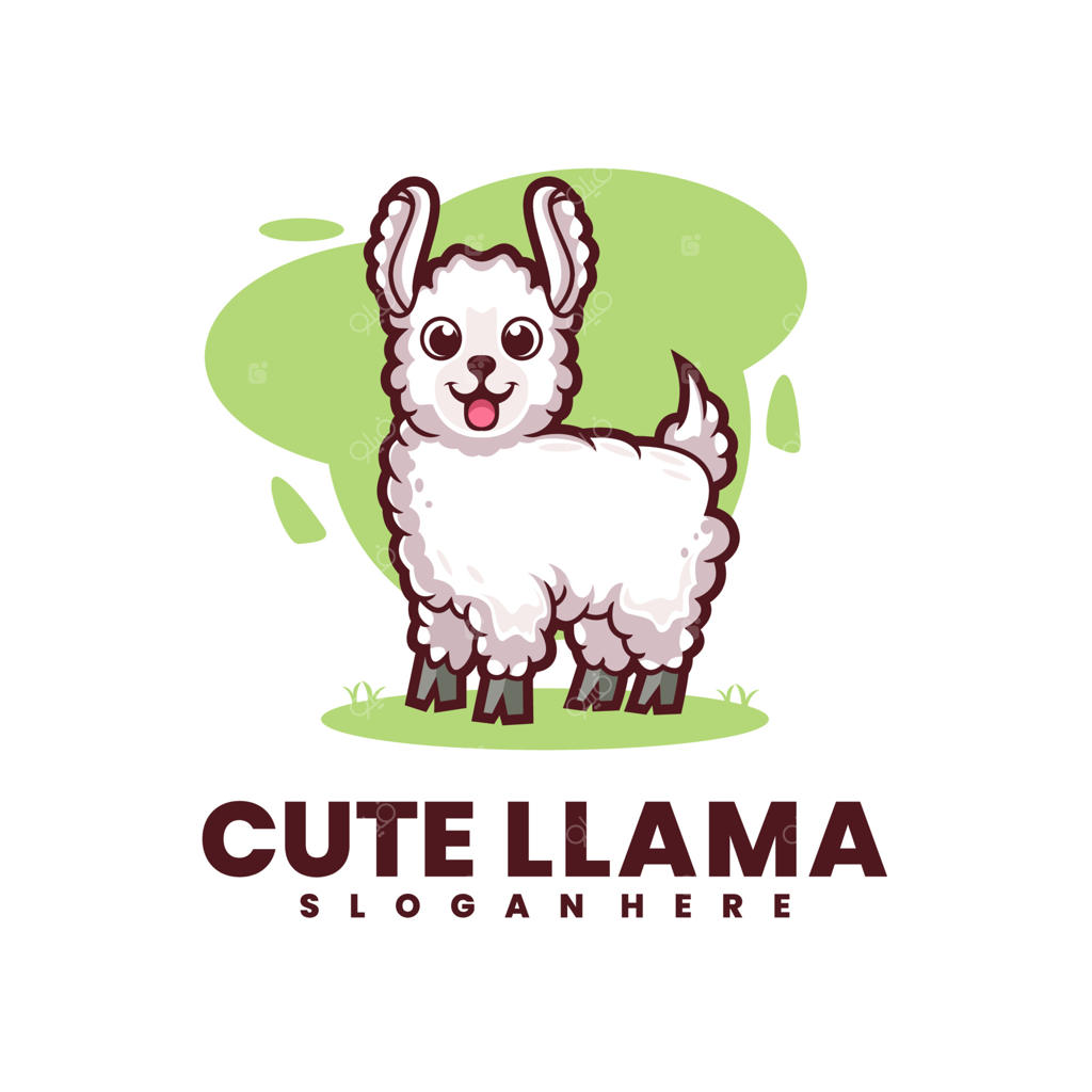 طراحی لوگوی لاما بامزه