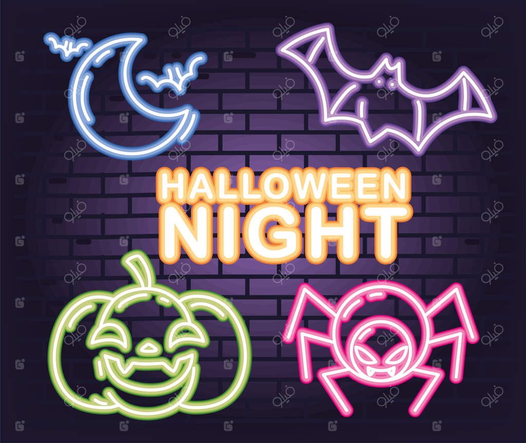 مهمانی شب هالووین نئونی