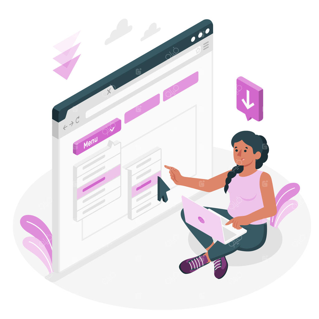 طرح مفهومی منوی کشویی