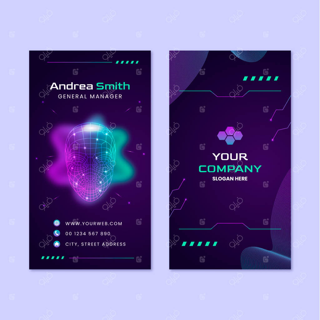 طراحی قالب هوش مصنوعی با دست