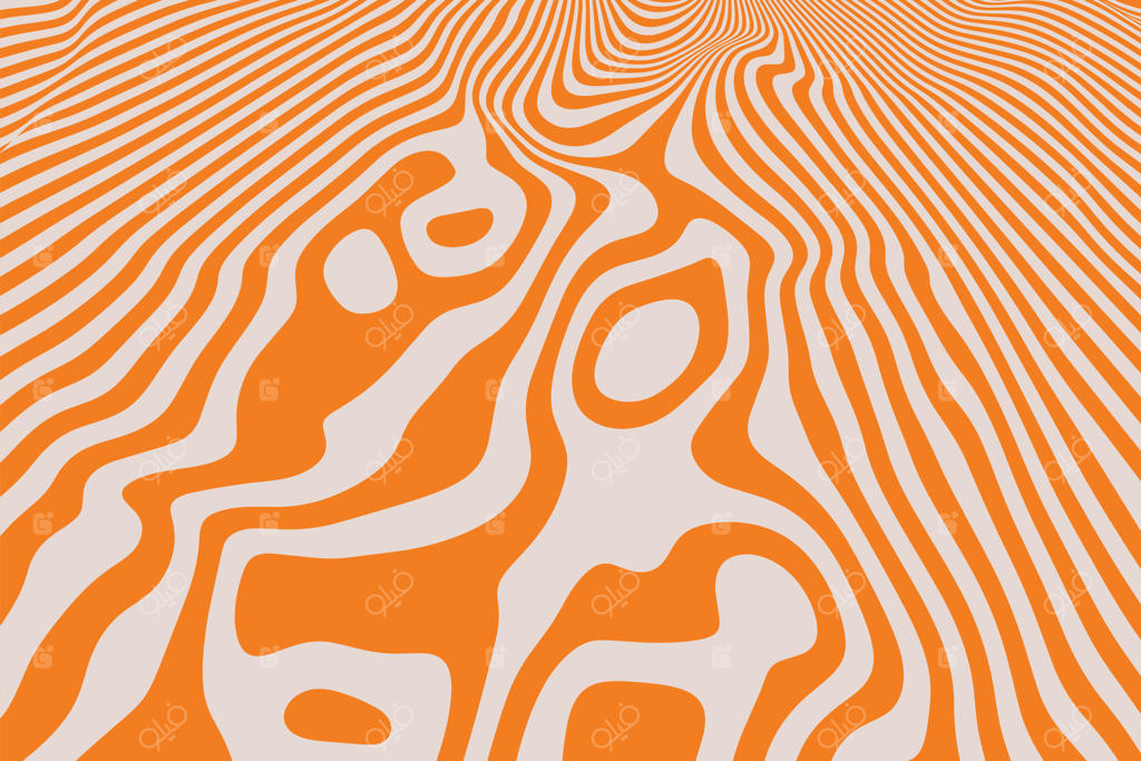 بافت مایع مینیمالیستی زیبا با خطوط انحنا دار بژ و نارنجی روشن پس‌زمینه