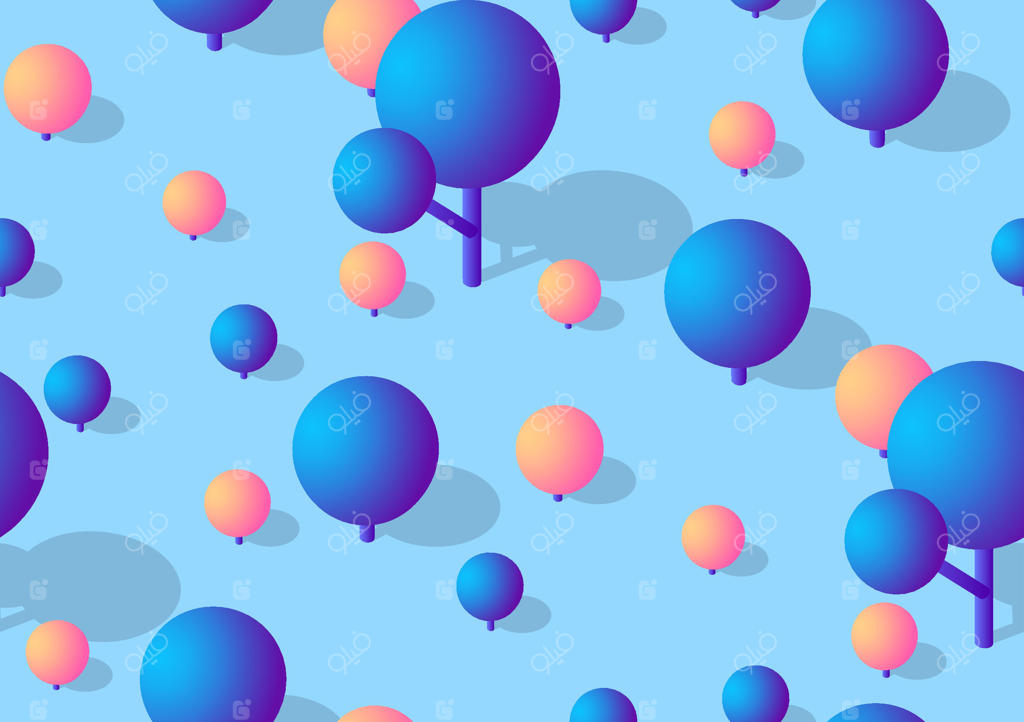 طرح درختان انتزاعی و زنده برای پروژه‌های خلاقانه (وکتور حرفه‌ای)