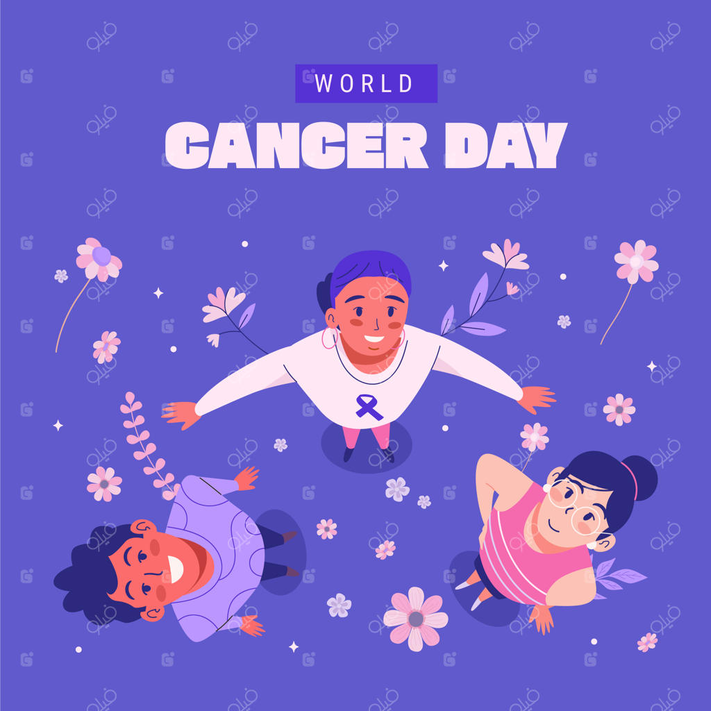 تصویرسازی تخت برای آگاهی‌رسانی روز جهانی سرطان