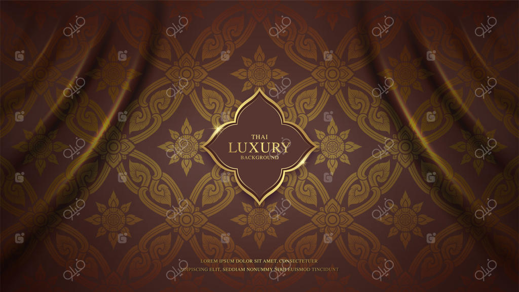 پترن و تزئینات لوکس هنر آسیایی برای چاپ پوستر و بروشور