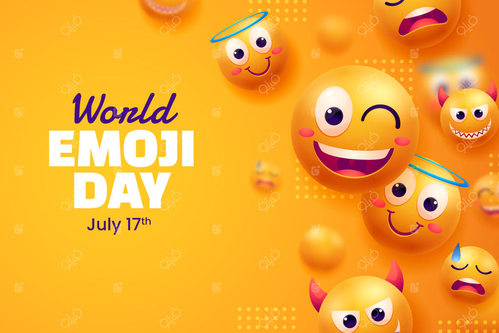 پس‌زمینه گرادینت روز جهانی ایموجی