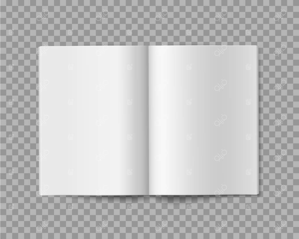 کتاب باز: پترن واقعی بروشور یا مجله سفید، آلبوم یا دفتر نرم‌ جلد برای ارائه و تبلیغات