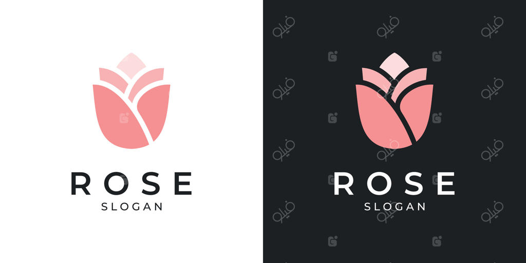 طرح‌های قالب لوگوی گل رز