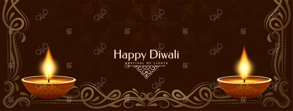 وکتور طرح بنر کلاسیک تبریک جشن مذهبی دیوالی