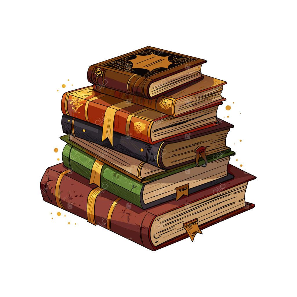 مفهوم تصویرسازی وکتور دسته کتاب‌ها